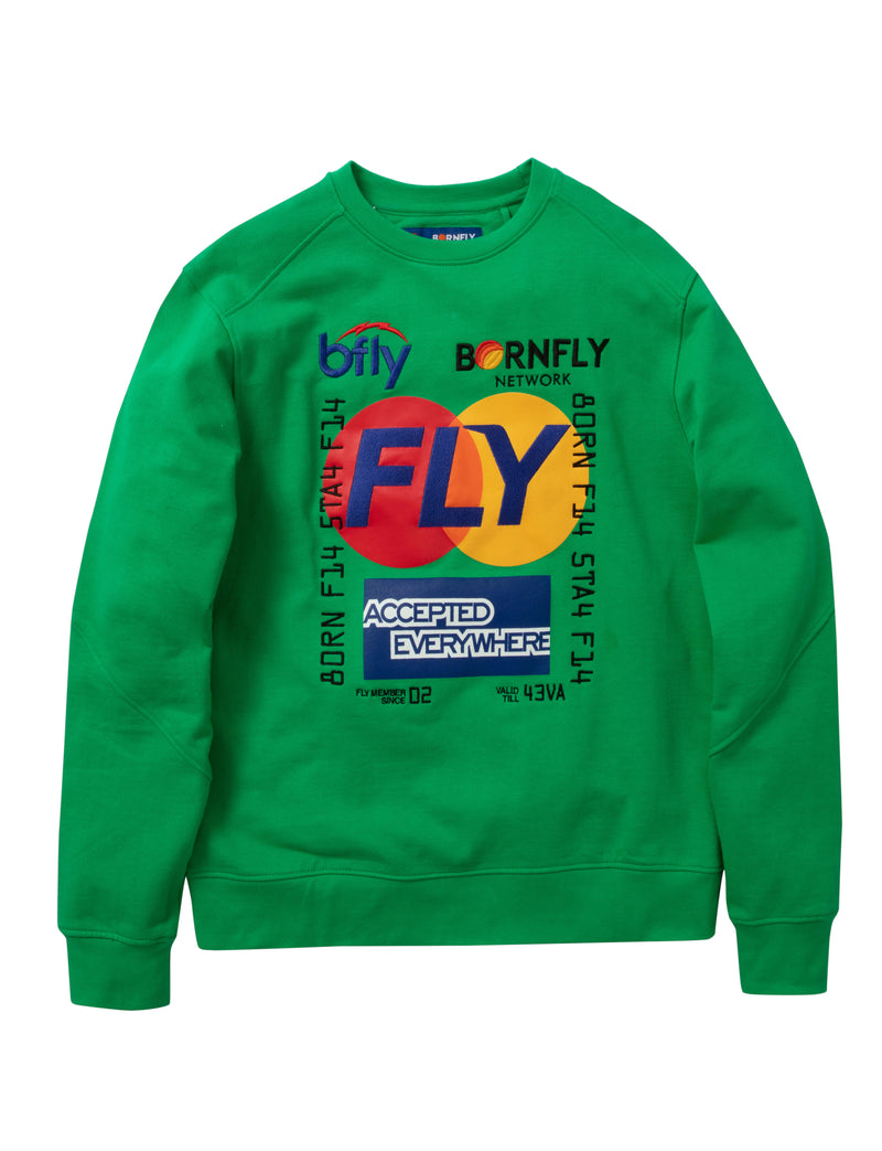 Born fly men's bud crew sweatshirt Clearance