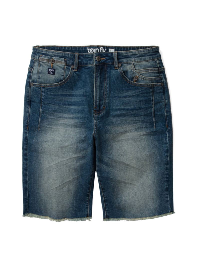 Double Fly Denim Short