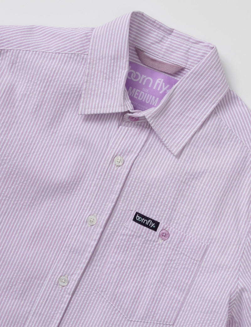 Big & Tall - Country Club Fly Seersucker Shirt