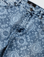 Born Fly Discharge Print Denim Pant